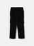 Blue Giraffe Boys Black Solid Straight Fit Mid-Rise Flat Front Trouser