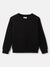 Blue Giraffe Boys Black Solid Round Neck Full Sleeves Sweatshirt