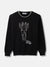 Blue Giraffe Boys Black Self Design Round Neck Full Sleeves Pullover Style Sweater