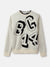 Blue Giraffe Boys Off White Printed Round Neck Full Sleeves Pullover Style Sweater