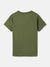 Blue Giraffe Boys Olive Solid Round Neck  Short Sleeve T-shirt