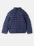 Blue Giraffe Boys Navy Solid Stand Collar Full Sleeves Puffer Jacket