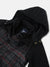 Blue Giraffe Boys Multi Checked Detachable Hood Full Sleeves Jacket