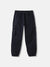 Blue Giraffe Boys Navy Solid Mid-Rise Regular Fit Joggers Style Trouser