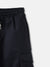 Blue Giraffe Boys Navy Solid Mid-Rise Regular Fit Joggers Style Trouser