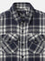 Blue Giraffe Boys Navy Checked Spread Collar Full Sleeves Shirt