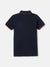 Blue Giraffe Boys Navy Blue Solid Polo Collar Short Sleeves T-Shirt