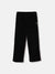 Blue Giraffe Girls Black Solid Flare Flat-Front Trouser