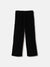 Blue Giraffe Girls Black Solid Flare Flat-Front Trouser