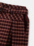 Blue Giraffe Girls Red Checked Flare Fit Mid-Rise Pleated A-Line Skirt