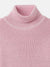 Blue Giraffe Girls Pink Solid Turtle Neck Full Sleeves Pullover Style Sweater