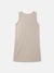 Blue Giraffe Girls Beige Printed V-Neck Sleeveless Shift Dress