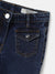 Blue Giraffe Girls Blue Washed Bootcut Fit Jeans