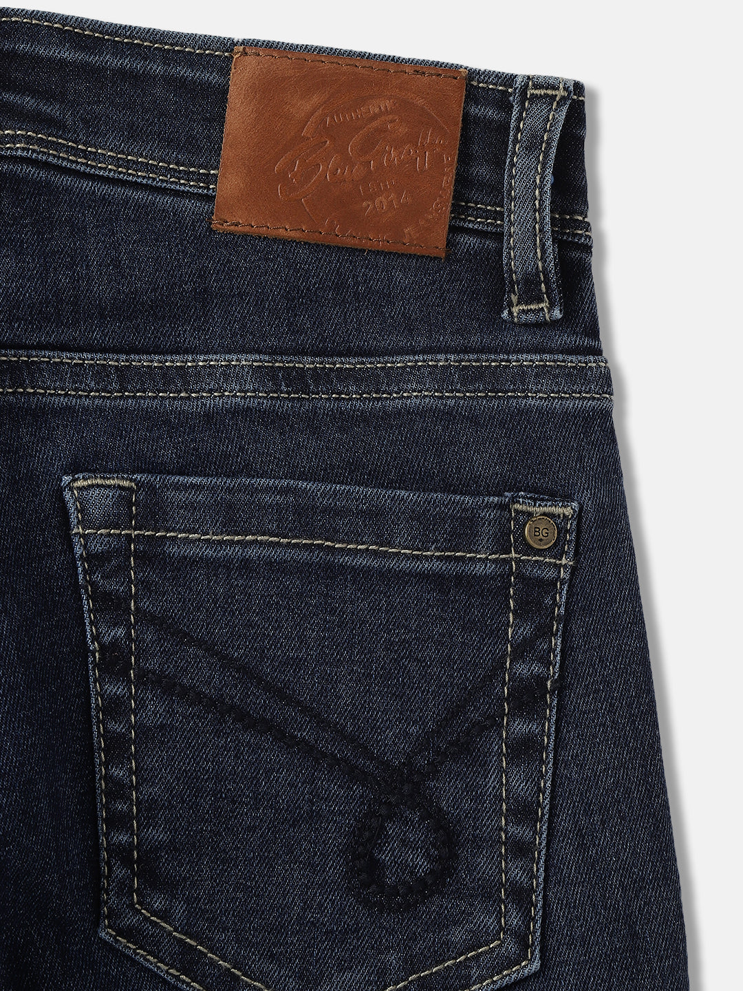 Blue Giraffe Boys Blue Washed Mid-Rise Bootcut Jeans