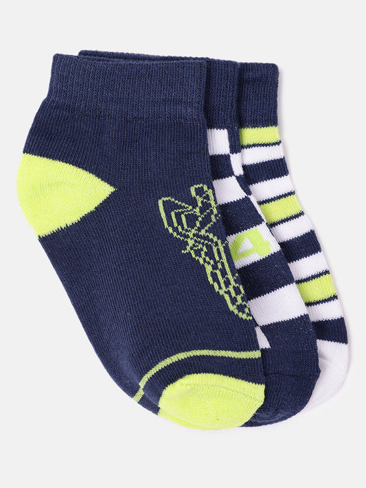 Blue Giraffe Boys Multicolor Patterned Ankle Length Socks