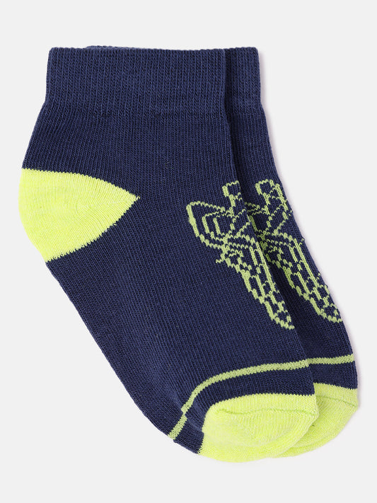 Blue Giraffe Boys Multicolor Patterned Ankle Length Socks