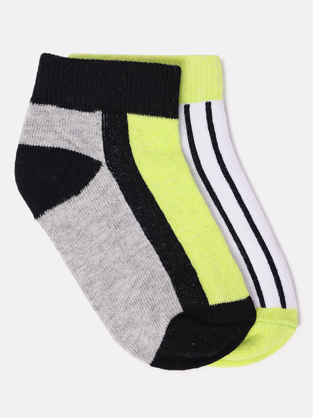 Blue Giraffe Boys Multicolor Color-Blocked Ankle Length Socks