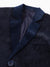 Blue Giraffe Boys Navy Jacquard Notch Collar Full Sleeves Single Breasted Blazer