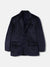 Blue Giraffe Boys Navy Printed Notch Collar Full Sleeves Single Breasted Blazer