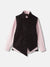 Blue Giraffe Boys Wine Self Design Spread Collar Full Sleeves Waistcoat Set