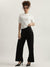 Centrestage Women Solid High-Rise Flat-Front Trouser