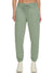 Dkny Women Green Solid Jogger Fit Mid-Rise Sweatpants