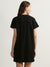 DKNY Women Black Solid Round Neck Short Sleeves T-shirt Dress