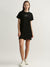 DKNY Women Black Solid Round Neck Short Sleeves T-shirt Dress