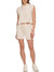 Dkny Women Beige Solid Hooded Sleeveless Top