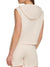 Dkny Women Beige Solid Hooded Sleeveless Top