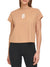 Dkny Women Brown Solid Round Neck Short Sleeves T-Shirt