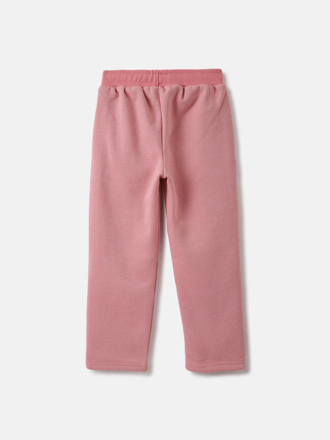 Elle Girls Pink Solid Straight Sweatpant