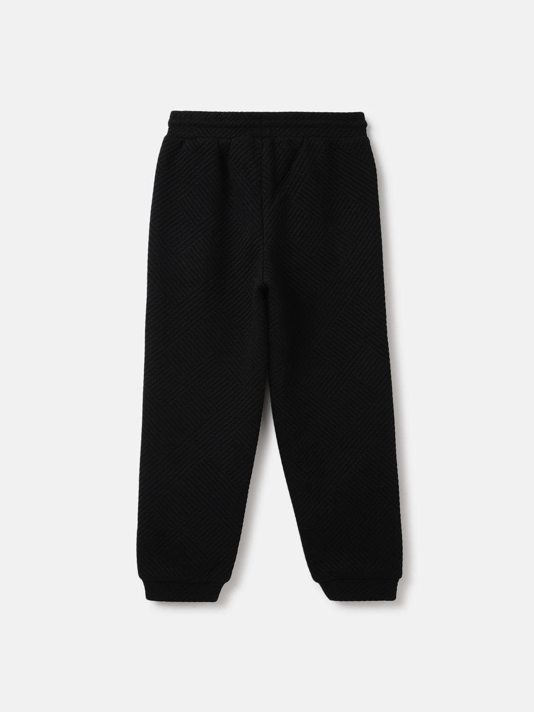 Elle Girls Black Solid Relaxed Fit Mid-Rise Joggers Style Track Pant