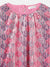 Elle Girls Pink Embellished Round Neck Short Sleeves Belted Dress