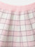 Elle Girls Pink Checked Flared Fit Mid-Rise A-Line Skirt