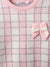 Elle Girls Pink Checked Round Neck Full Sleeves Pullover Style Sweater