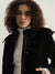 Elle Women Black Solid Detachable Hooded` Full Sleeves Bomber Jacket