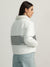 Elle Women White Color-Blocked Spread Collar Full Sleeves Puffer Jacket