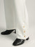 Elle Women White Solid High-Rise Oversized Sweatpant