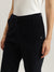 Elle Women Navy Solid Oversized Fit Flat-Front Trouser