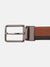 Iconic Men Brown Textured Tang Buckle Belt