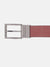 Iconic Men Red Textured Belt With Tang Buckle