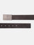 Iconic Men Brown Solid Push Pin Buckle Belt