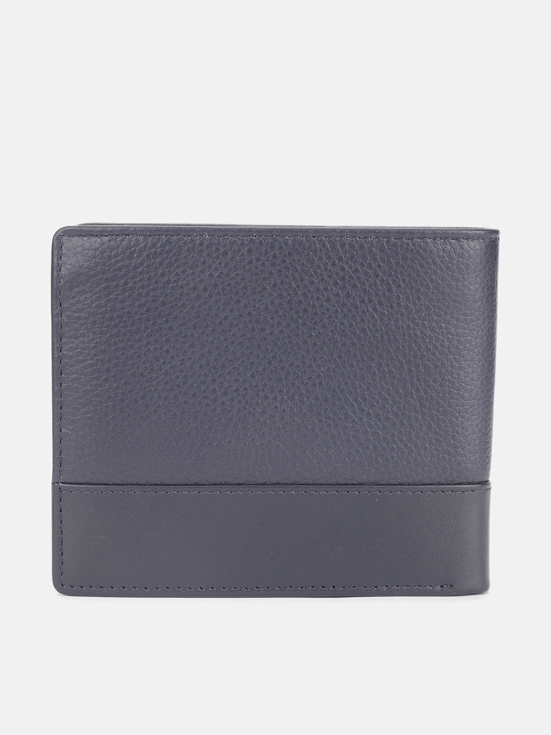 Iconic Men Blue Textured Bi-Fold Wallet