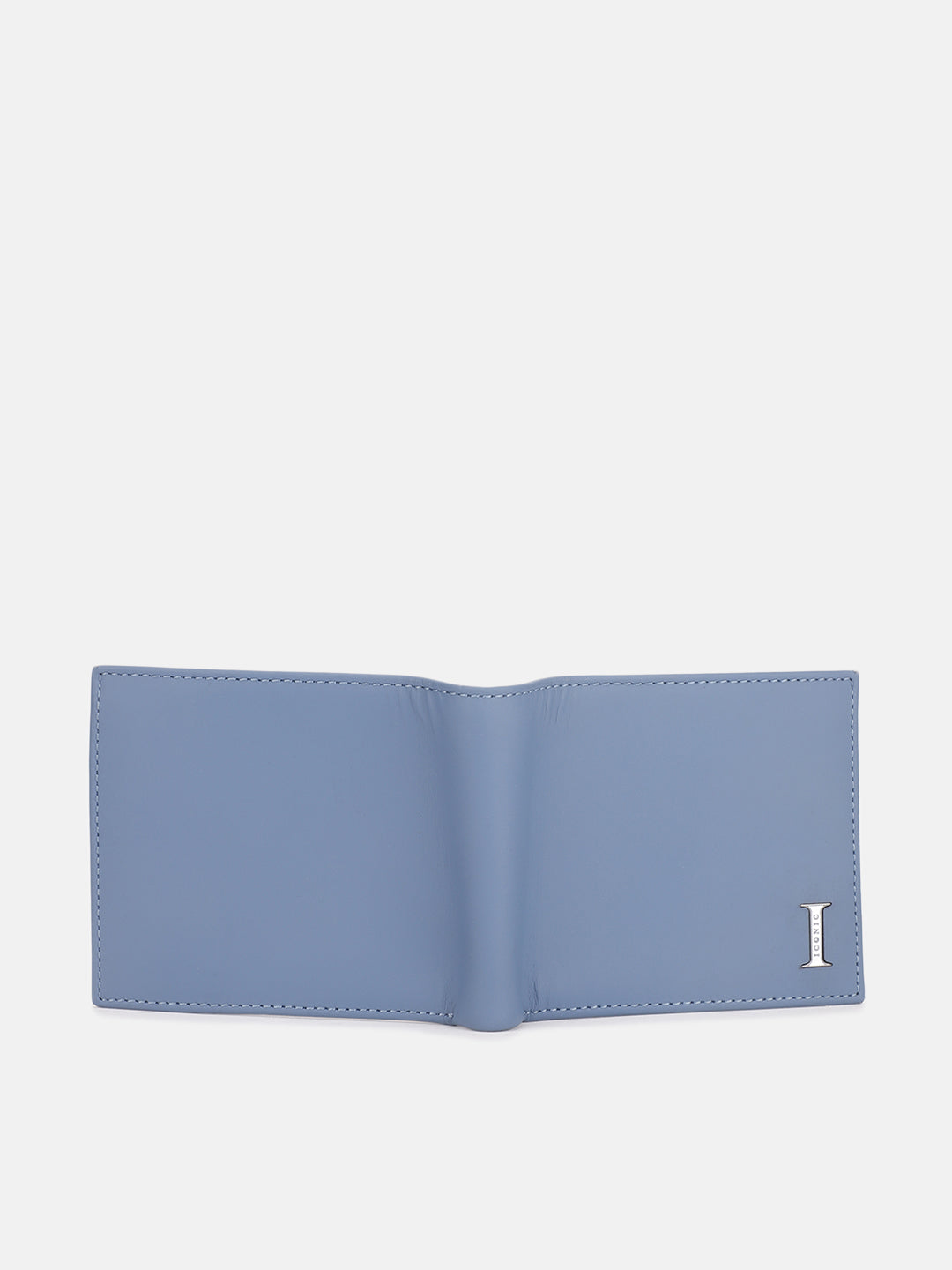 Iconic Men Blue Solid Bi-Fold Wallet