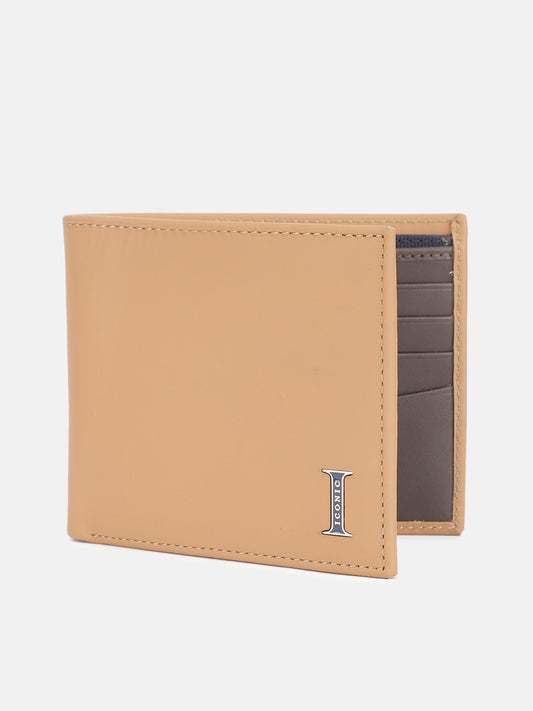 Iconic Men Brown Solid Bi-Fold Wallet