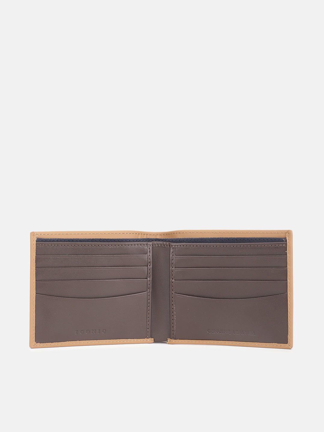 Iconic Men Brown Solid Bi-Fold Wallet