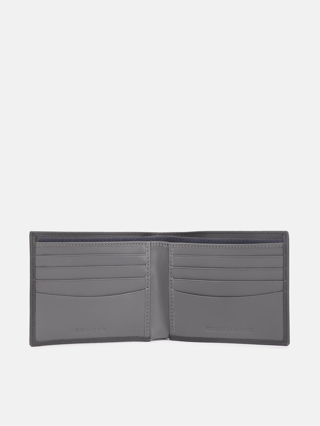 Iconic Men Black Solid Bi-Fold Wallet