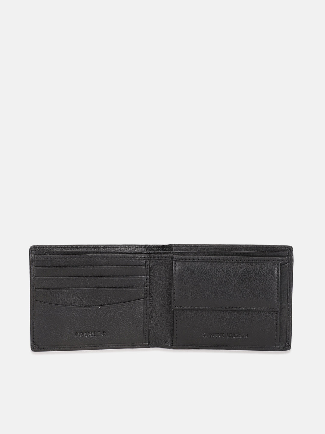 Iconic Men Black Solid Bi-Fold Wallet