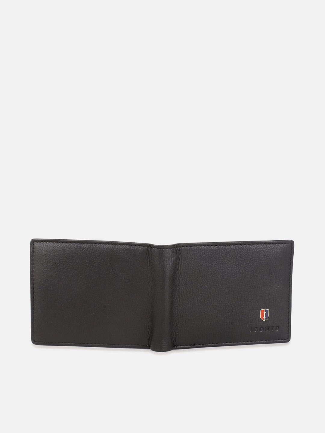 Iconic Men Black Solid Bi-Fold Wallet